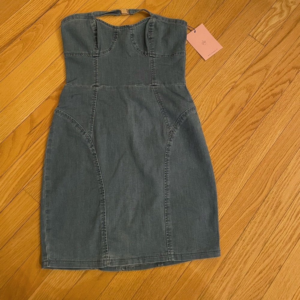 Hello Molly denim mini dress size 4